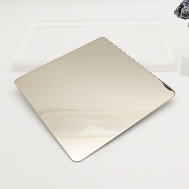 Grade 304 Mirror 8K Light-Champange Gold Color Stainless Steel Sheet with Nano Coating - Image 7
