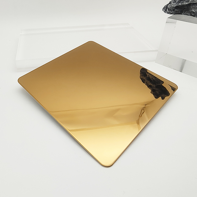 Grade 304 Mirror 8K Red Gold Color Stainless Steel Sheet with Nano Coating - Image 7