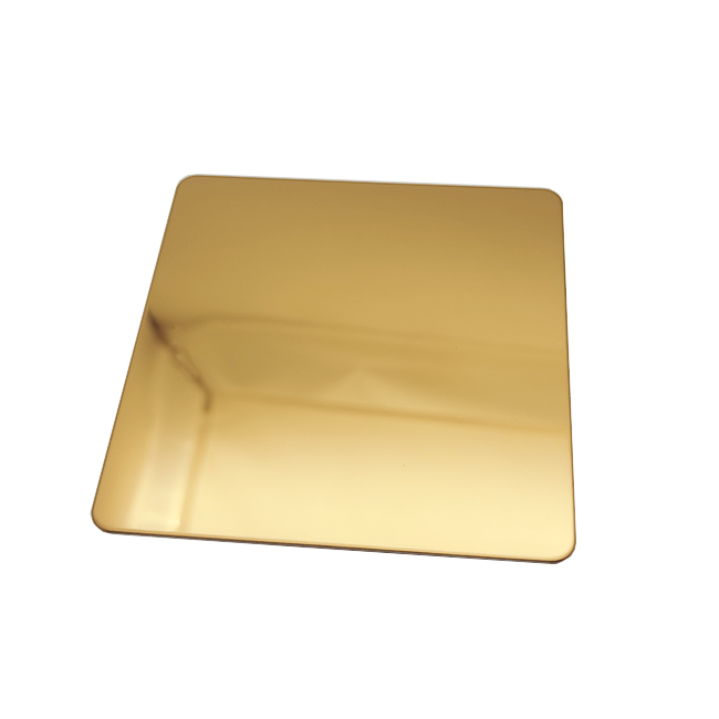 Grade 304 Mirror 8K Red Gold Color Stainless Steel Sheet with Nano Coating - Image 3
