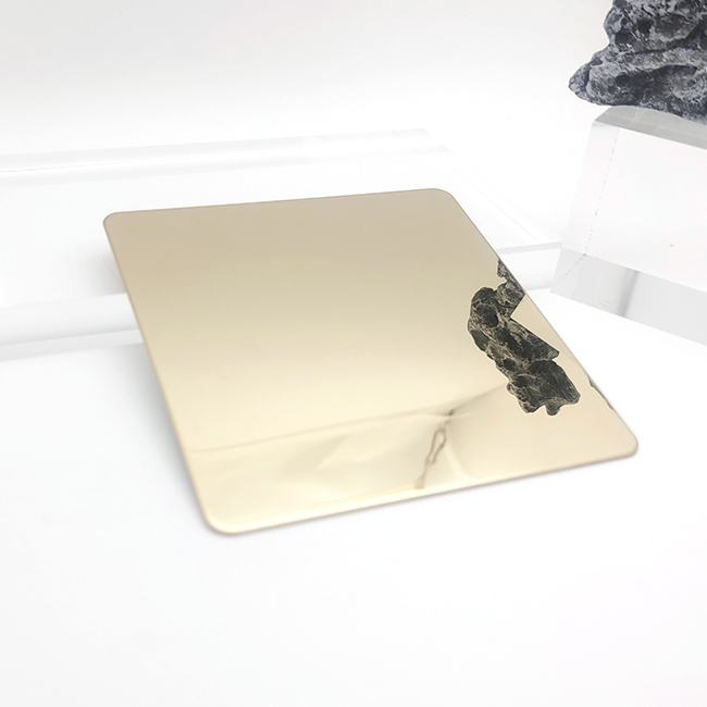 Grade 304 Mirror 8K Champange Gold Color Stainless Steel Sheet with Nano Coating - Image 3
