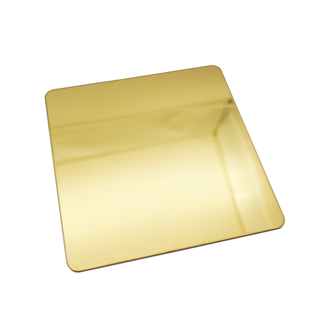 Grade 304 Mirror 8K Zr-brass Color Stainless Steel Sheets - Image 2