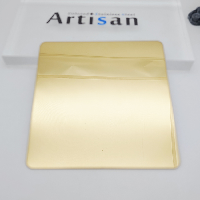 Grade 304 Mirror 8K Zr-brass Color Stainless Steel Sheets - Image 4