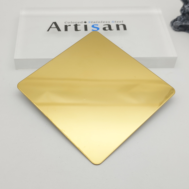 Grade 304 Mirror 8K Gold Color Stainless Steel Sheets - Image 5