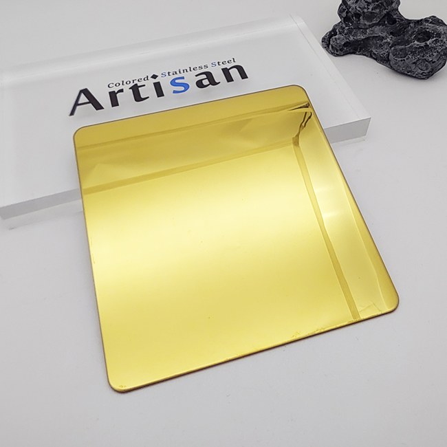 Grade 304 Mirror 8K Gold Color Stainless Steel Sheets - Image 3