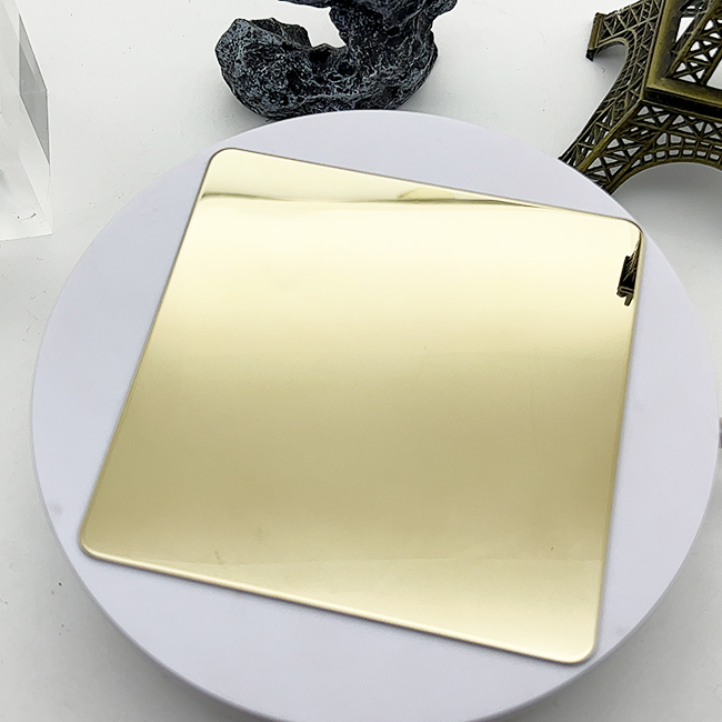 Grade 304 Mirror 8K Champange Gold Color Stainless Steel Sheet with Nano Coating - Image 5